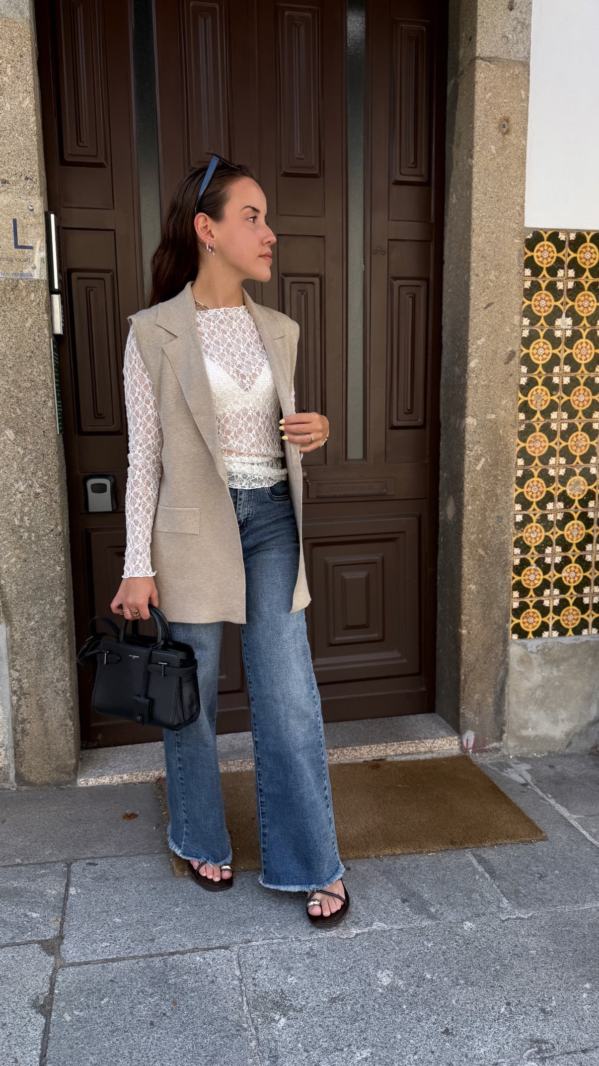 Gilet sans manches taupe