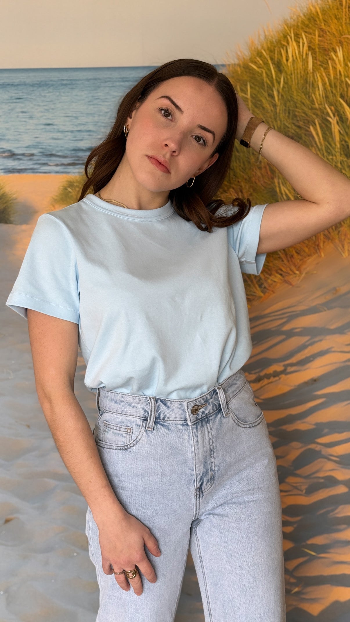 T-shirt GRÂCE bleu ciel