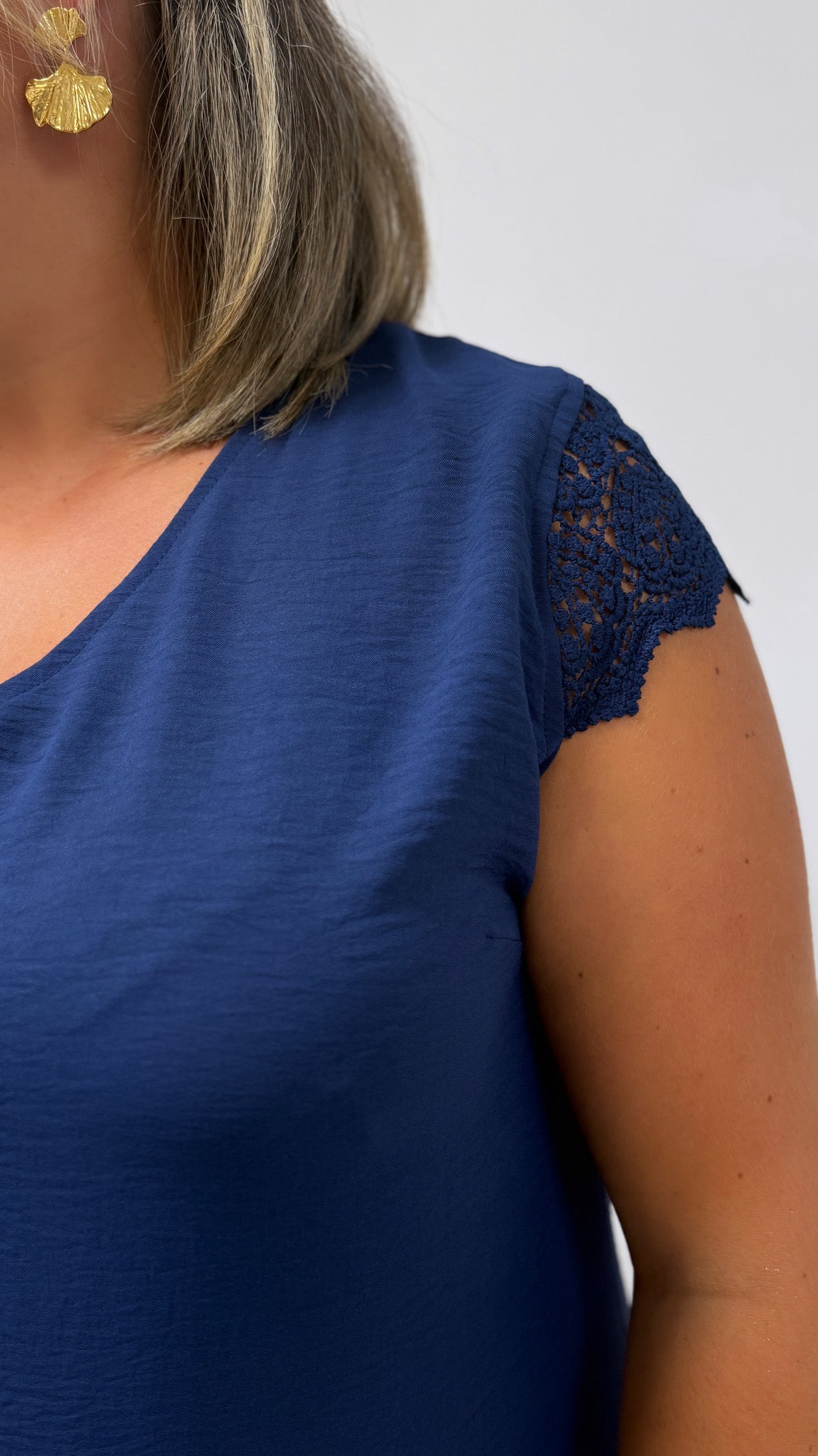 Blouse LYNA bleu marine