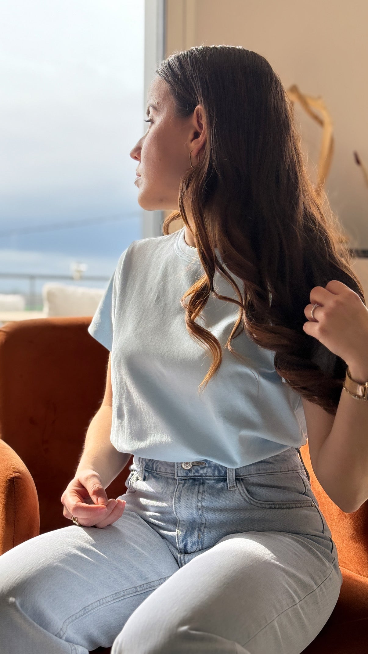 T-shirt GRÂCE bleu ciel