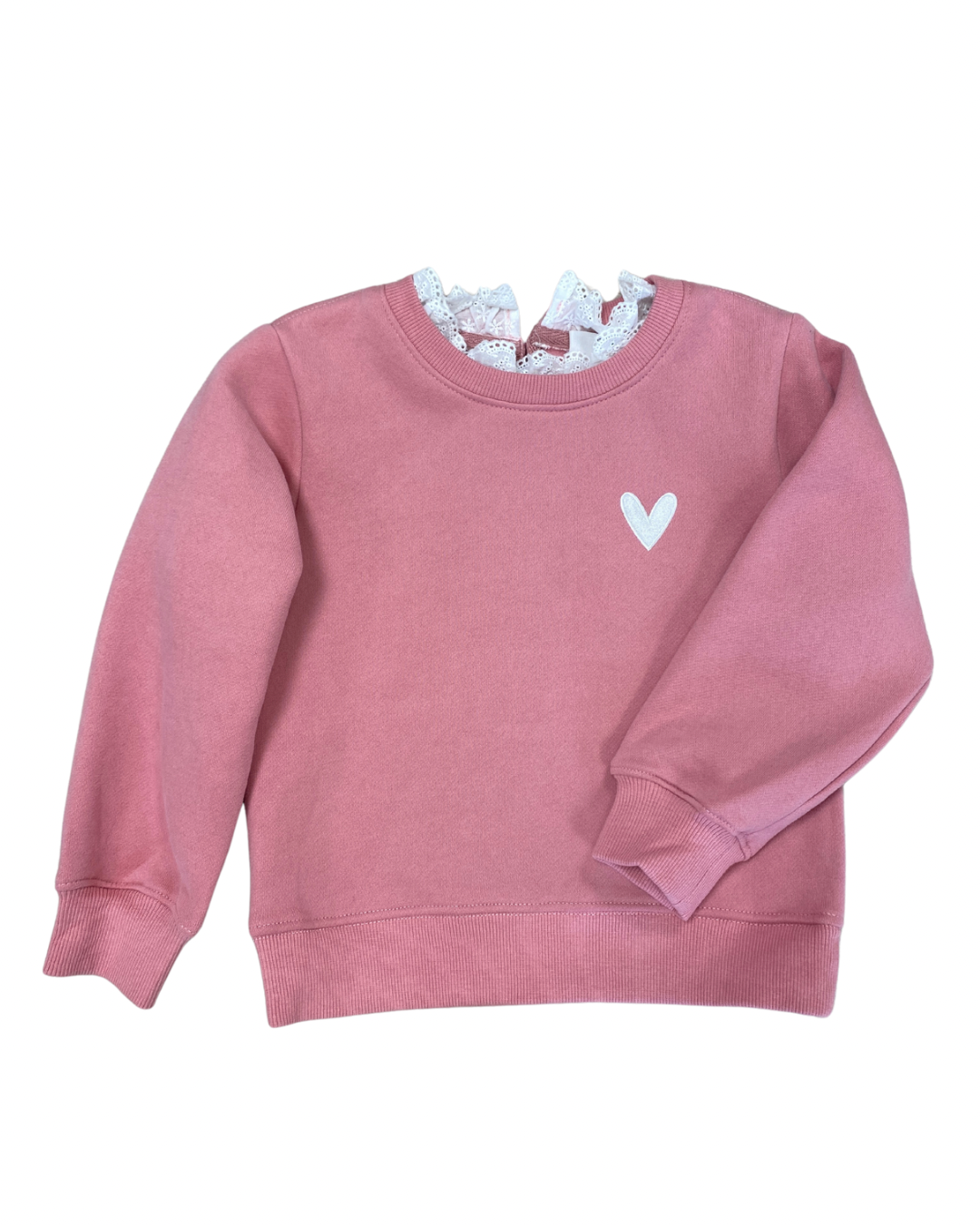 Pull cœur rose