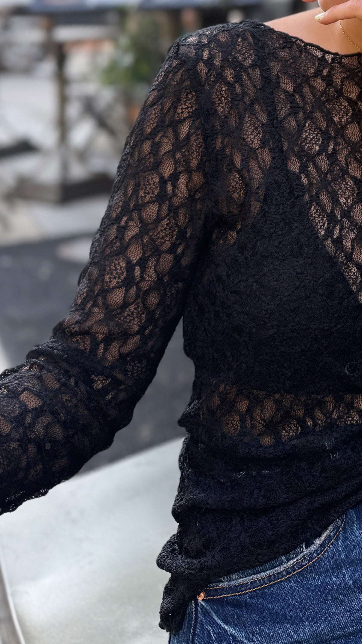 Top dentelle noir