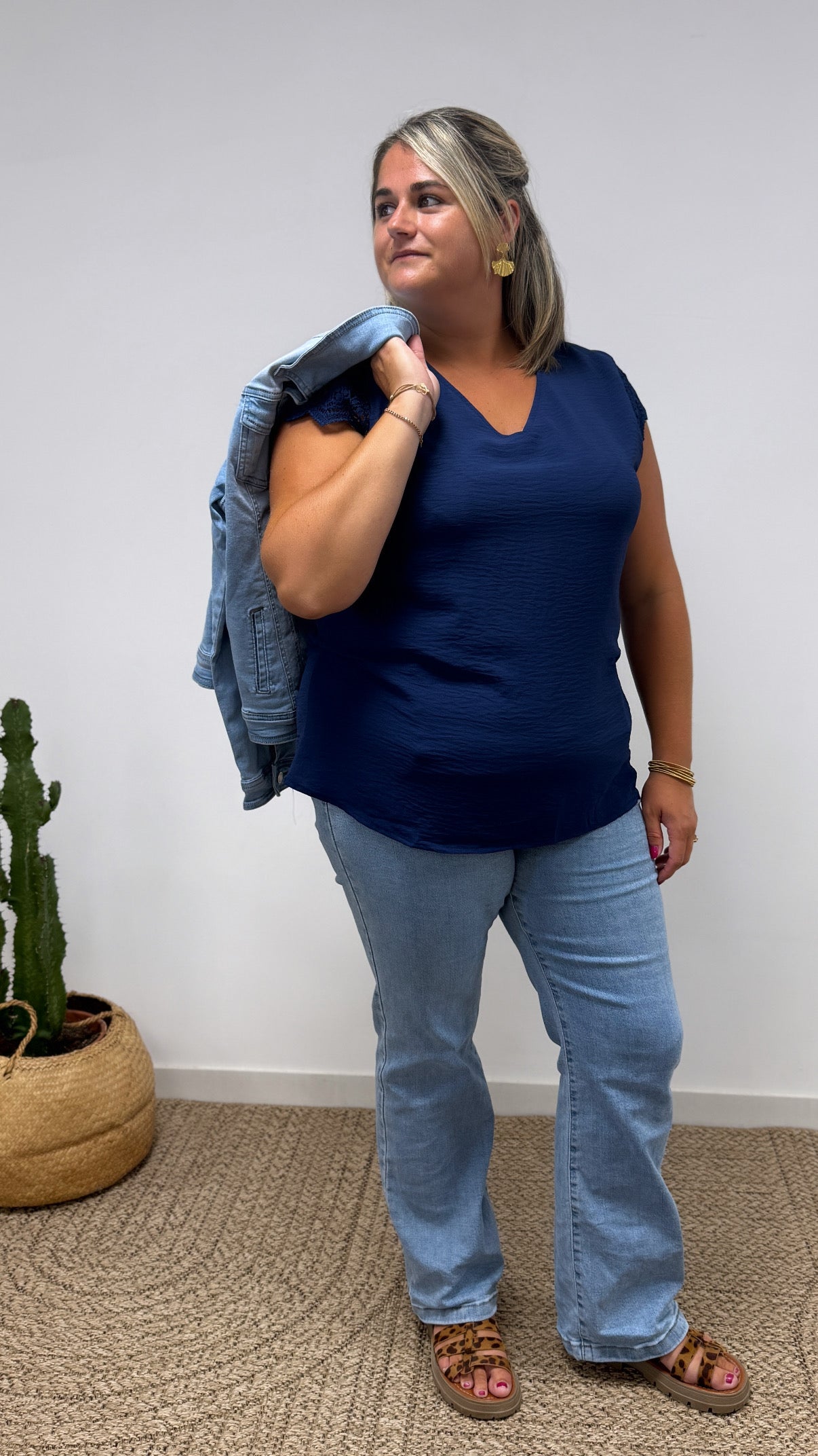 Blouse LYNA bleu marine