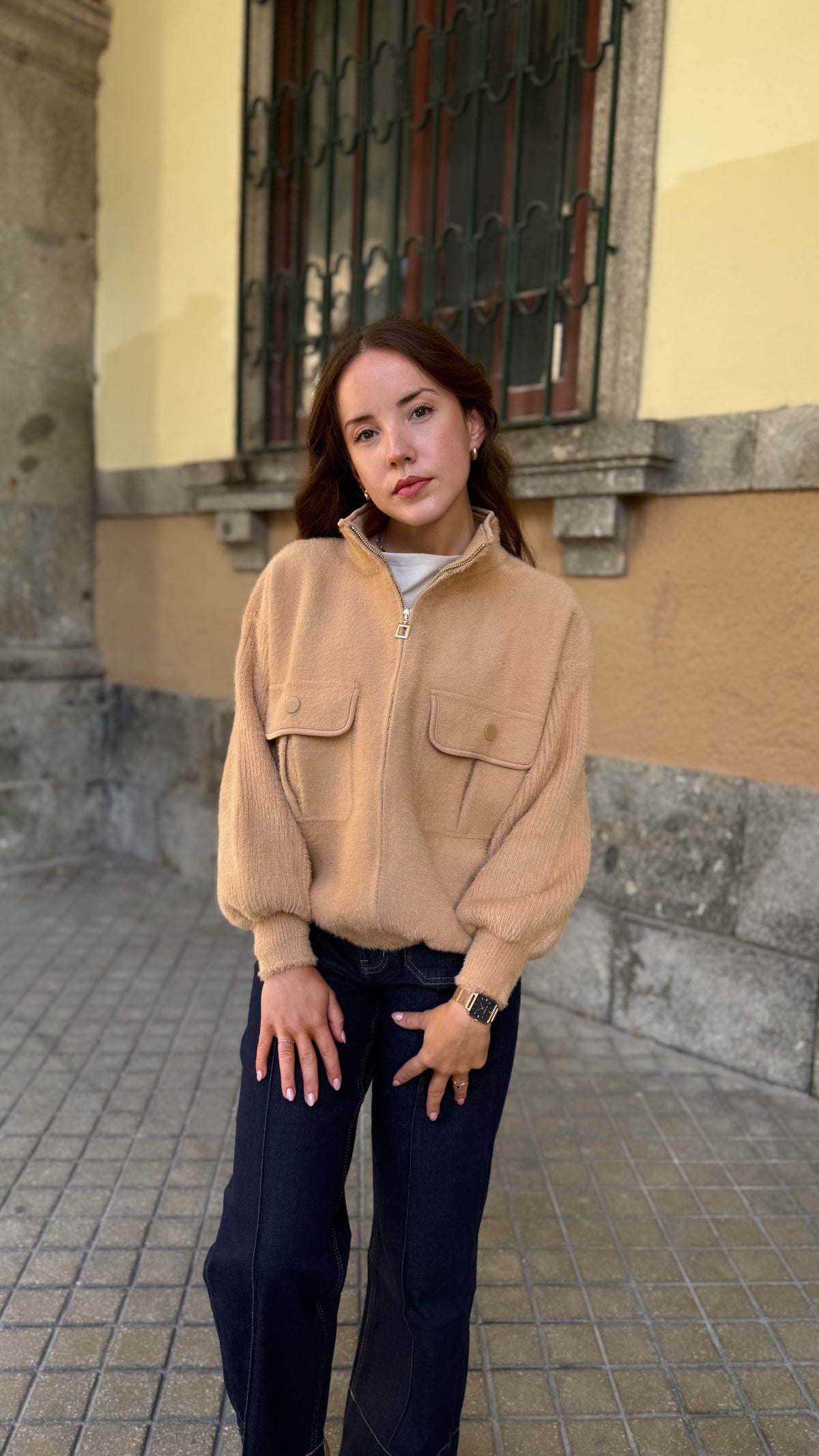 Veste douce camel