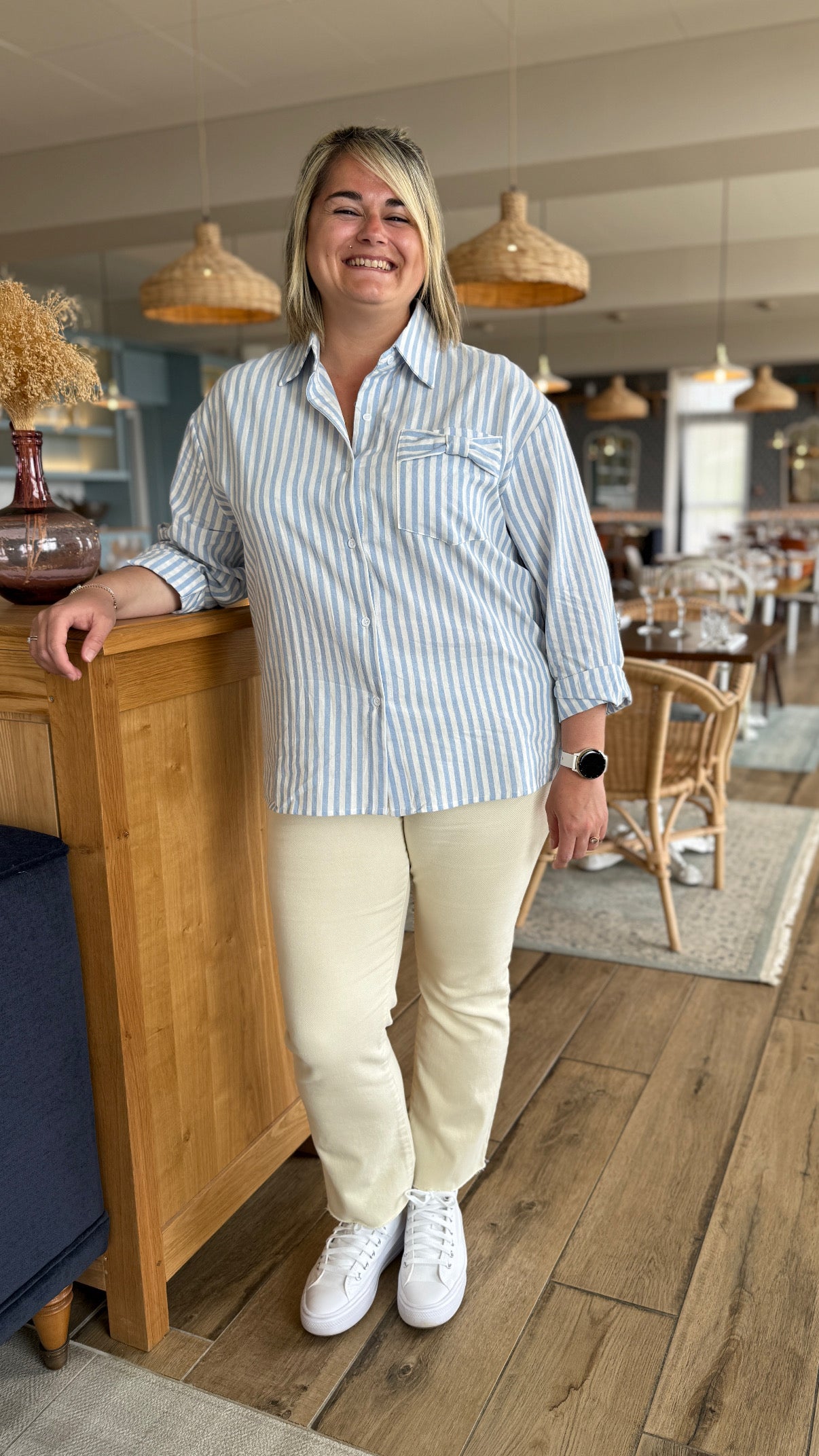 Chemise rayée / noeuds