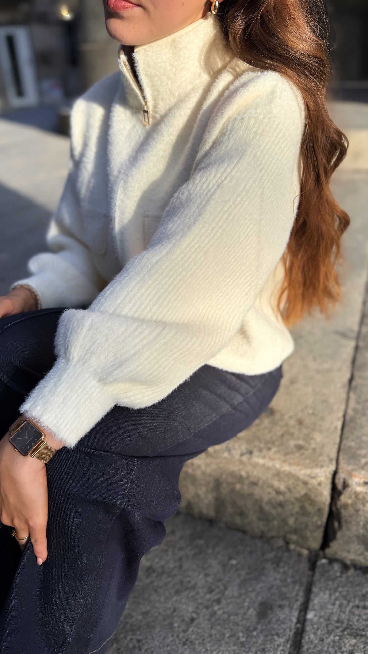 Veste douce écru