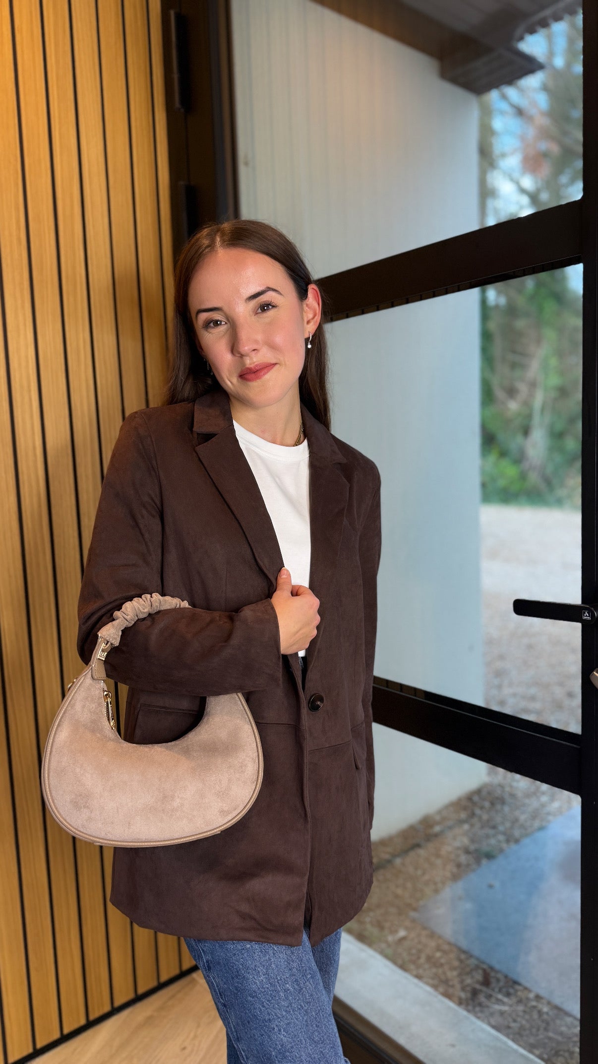 Blazer suédine marron