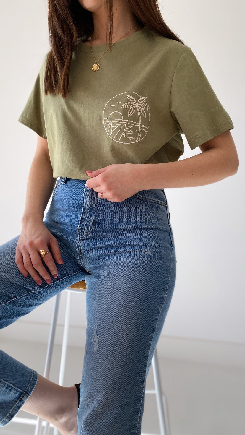 T-shirt PALMIER kaki