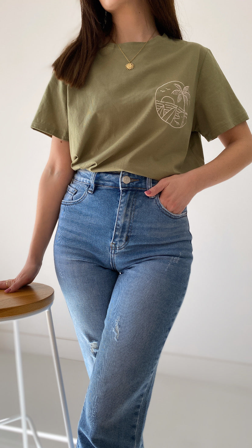 T-shirt PALMIER kaki