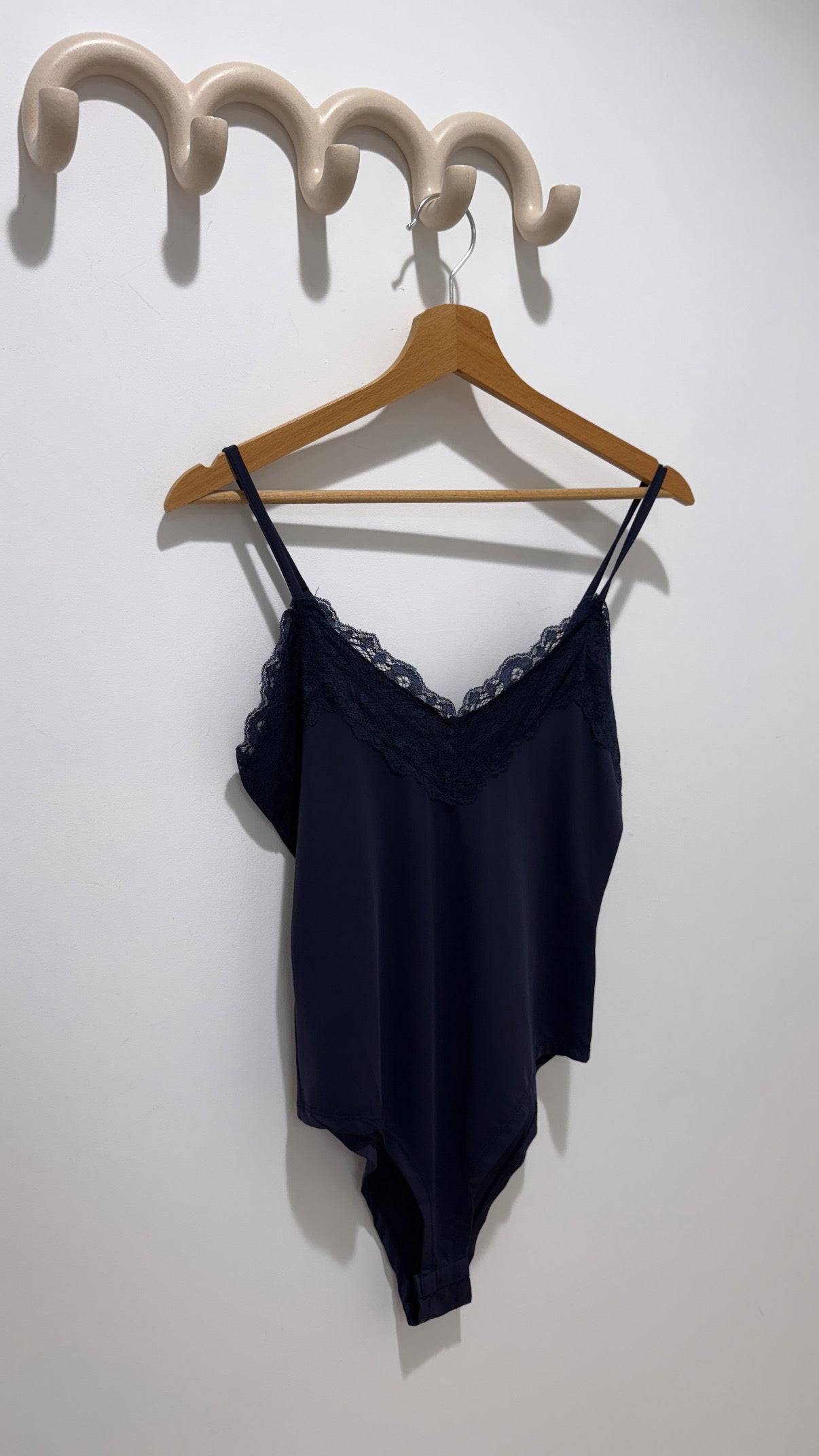 Body dentelle bleu marine