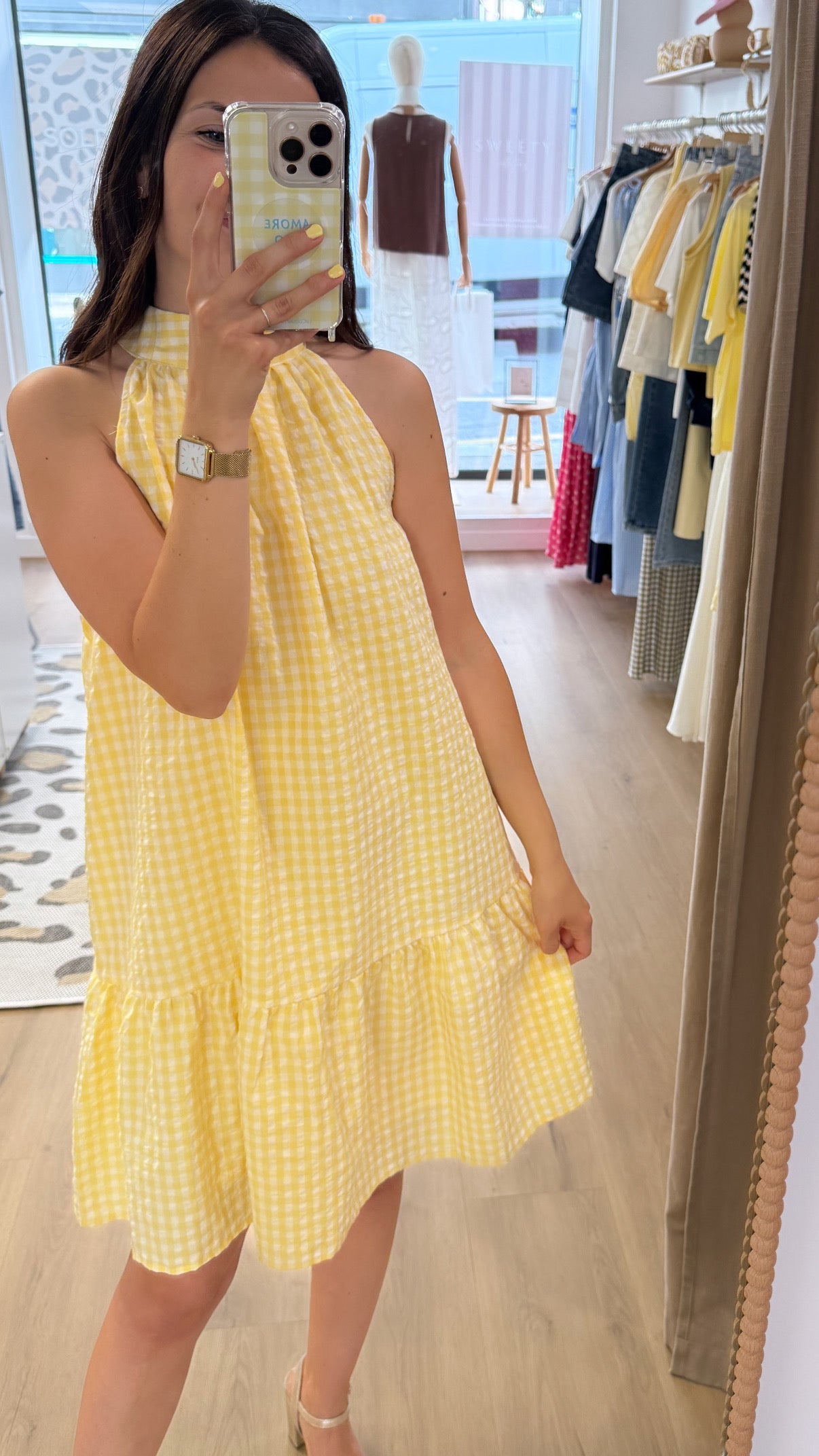 Robe vichy jaune