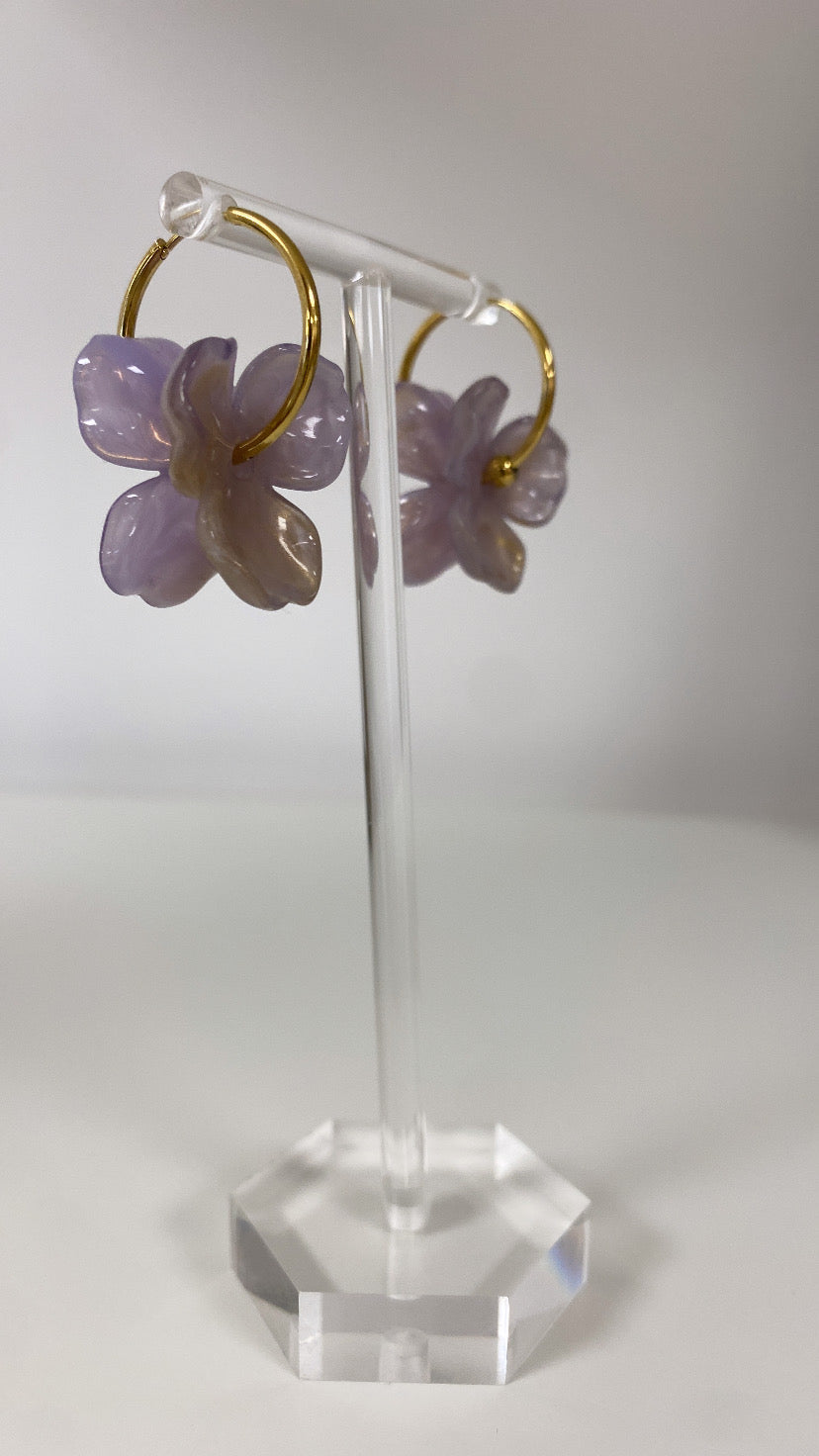 Boucles d’oreilles PERLA lilas