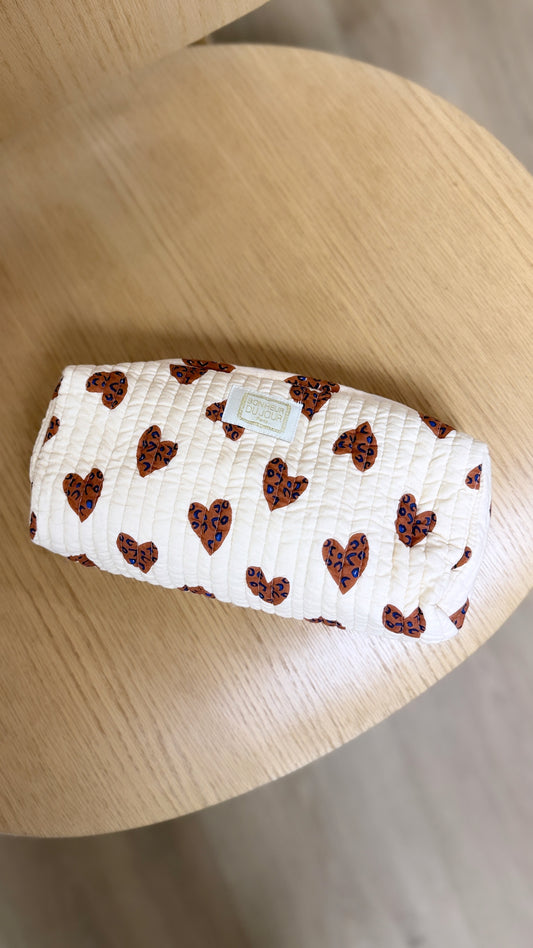 Trousse coeur sauvage écru
