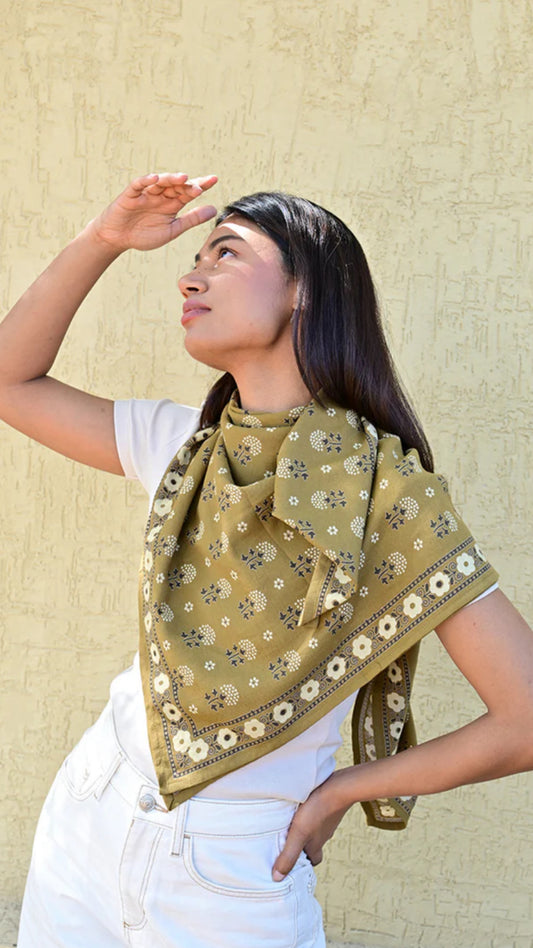 Grand foulard Anastase bistre
