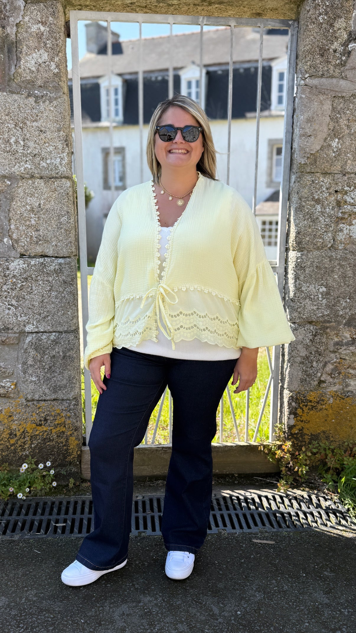 Gilet SWEETY curvy jaune