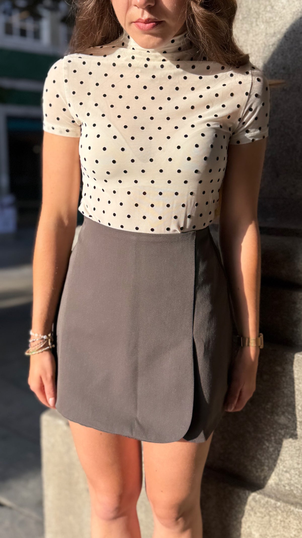 Jupe short JUNE marron