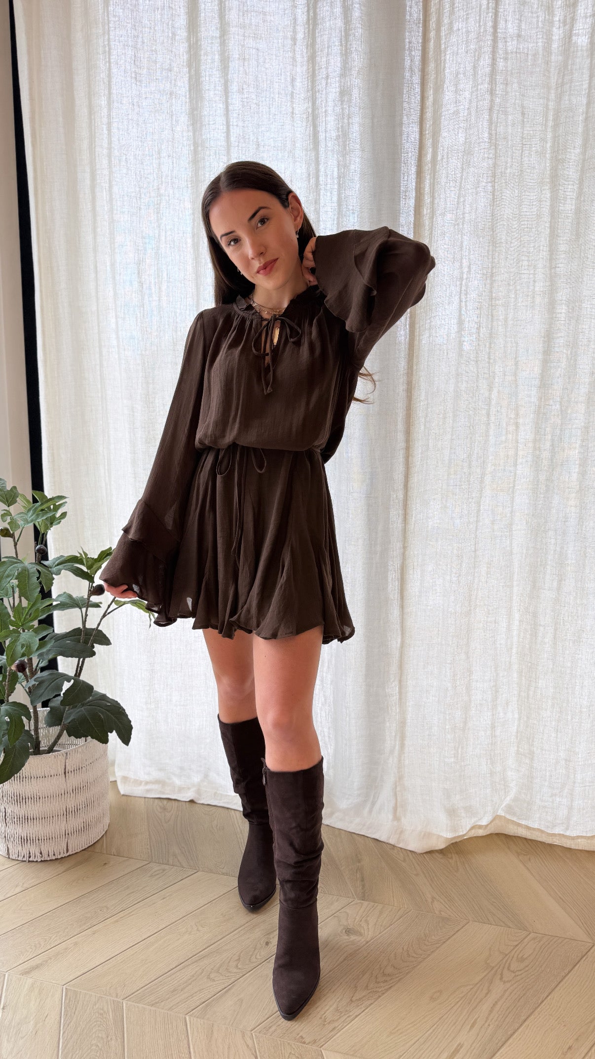 Robe LOVELY marron