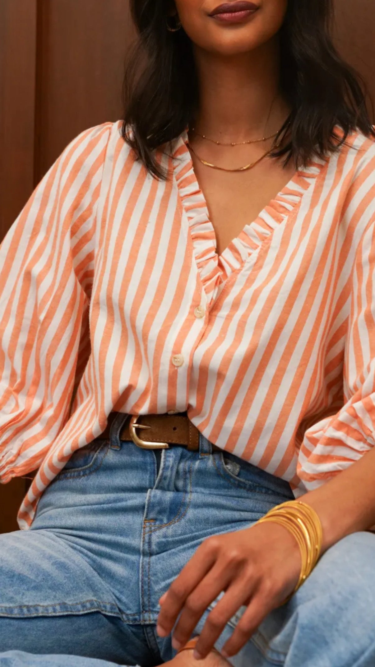 Blouse ROMANE orange