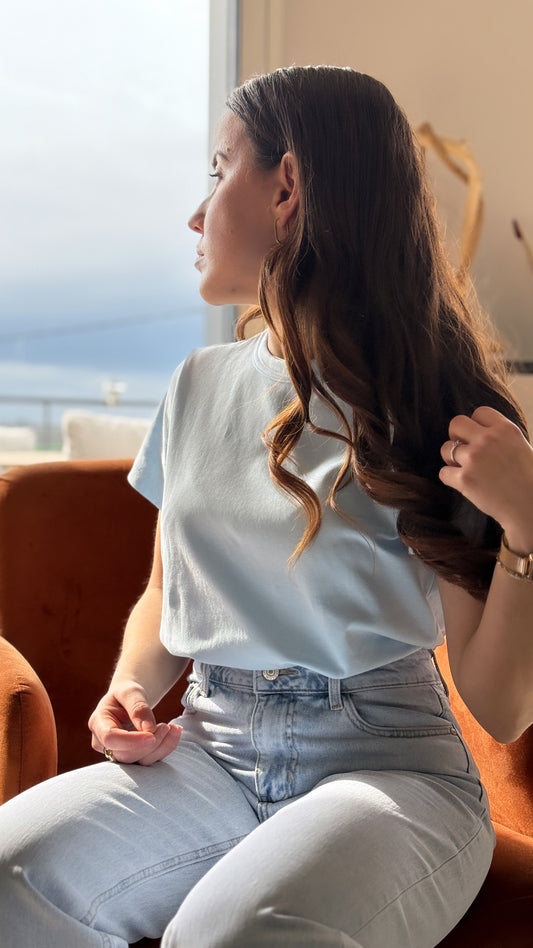 T-shirt GRÂCE bleu ciel