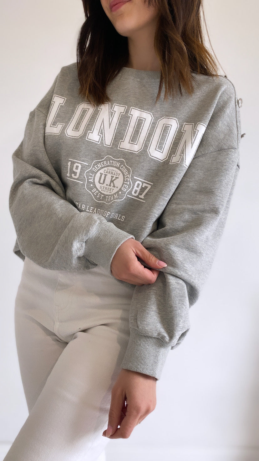 Pull LONDON gris