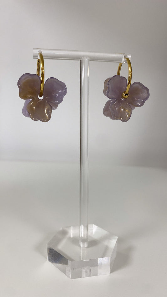 Boucles d’oreilles PERLA lilas