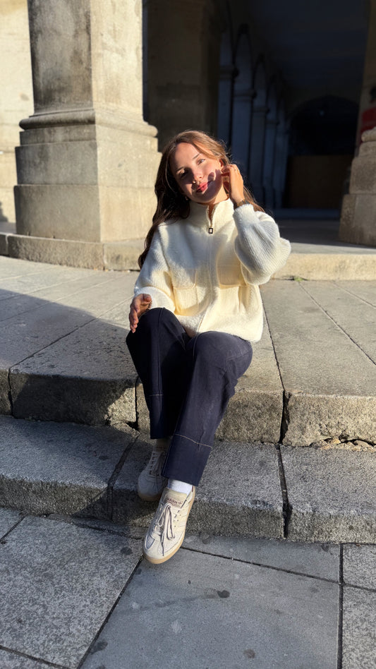 Veste douce écru
