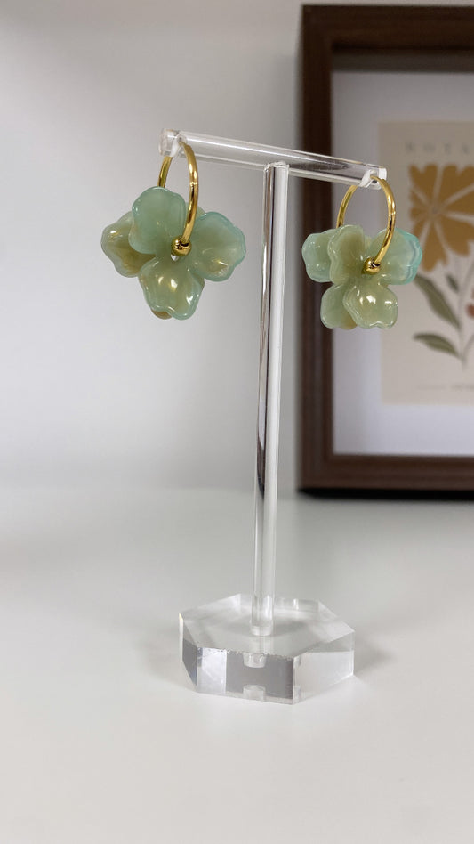 Boucles d’oreilles PERLA verte