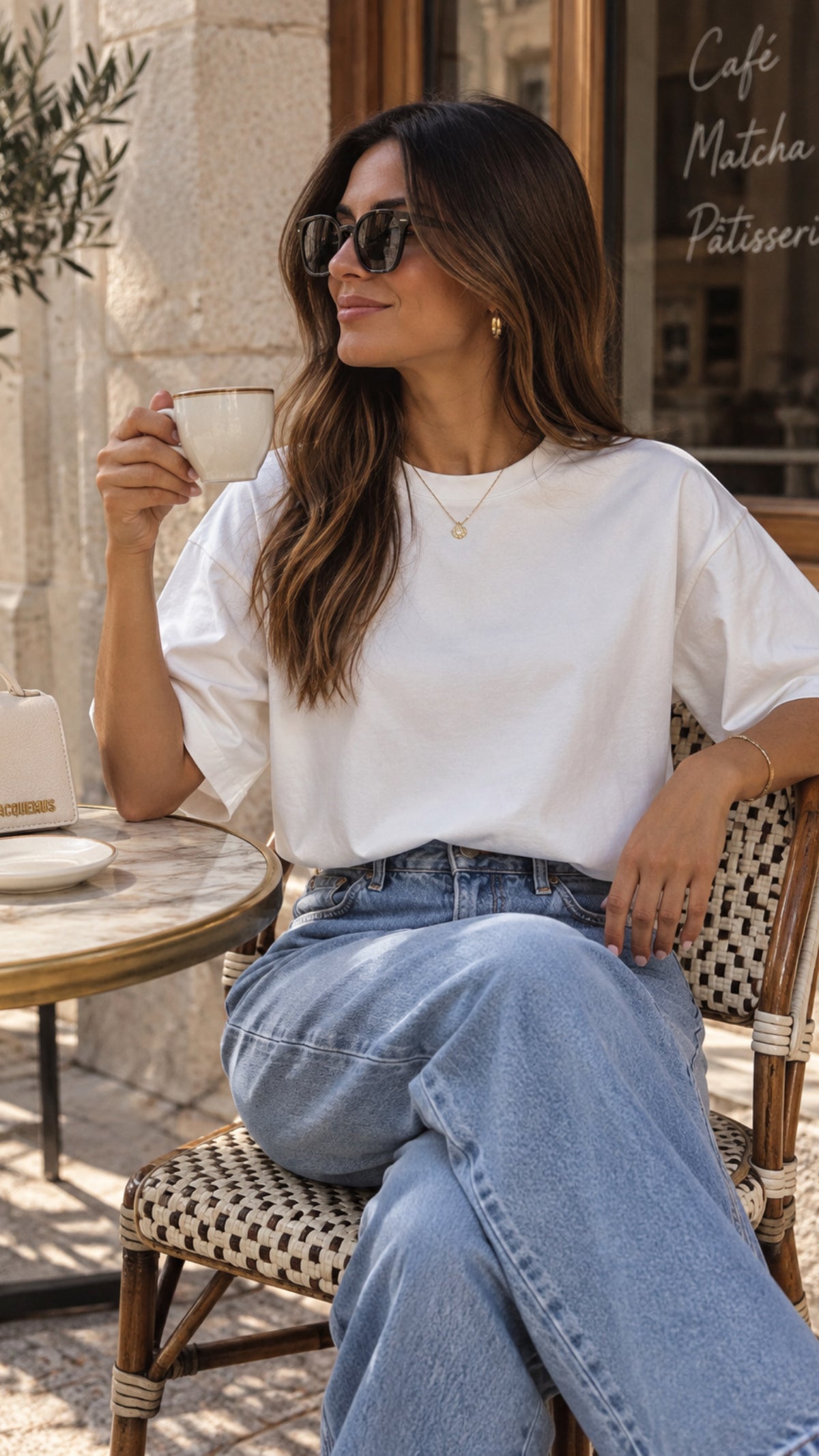 T-shirt blanc ample