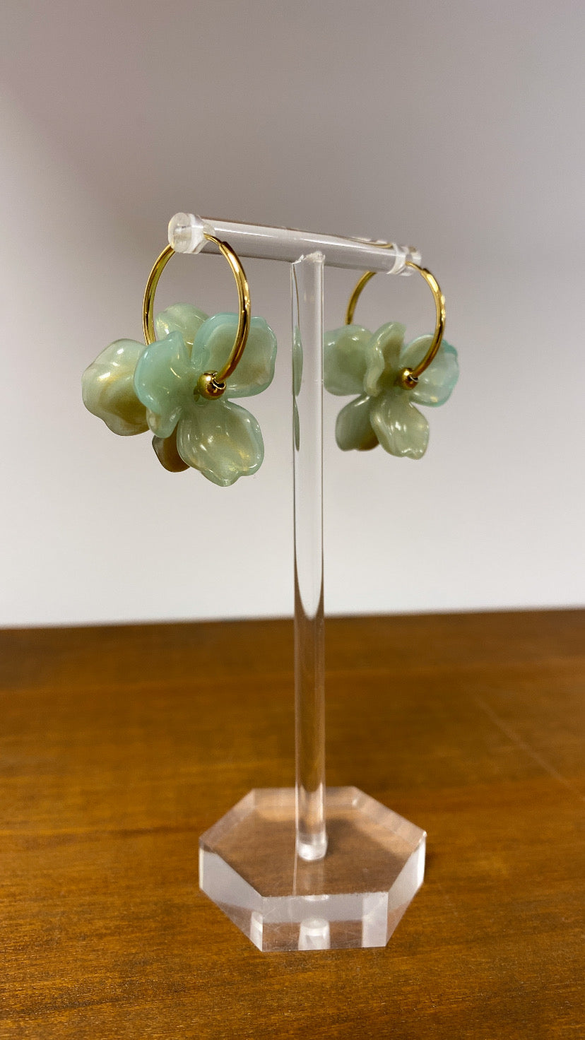 Boucles d’oreilles PERLA verte