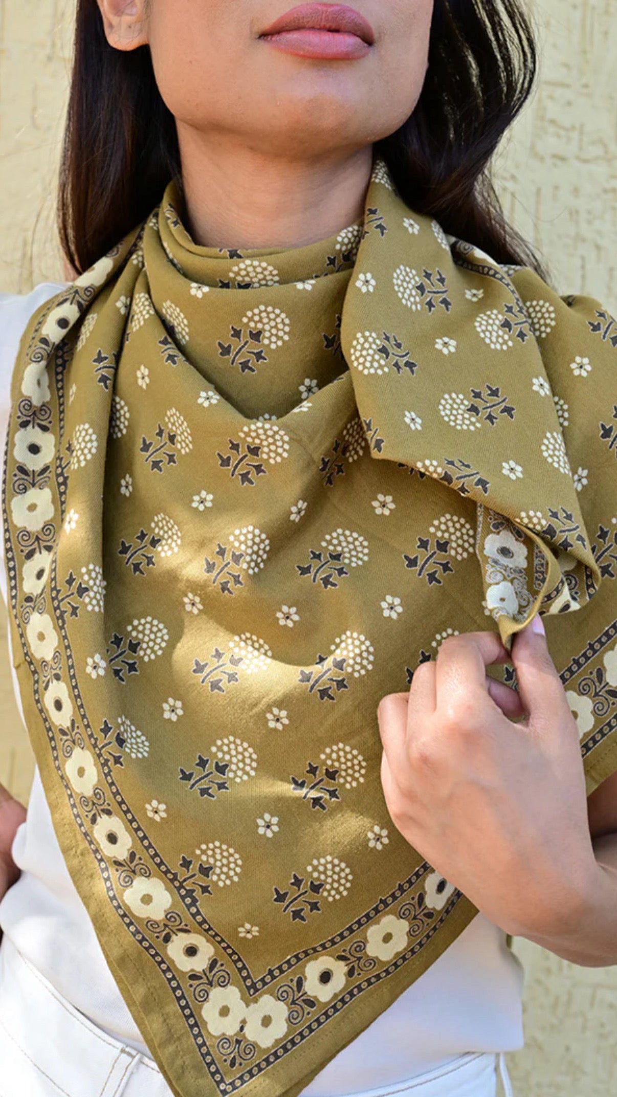 Grand foulard Anastase bistre