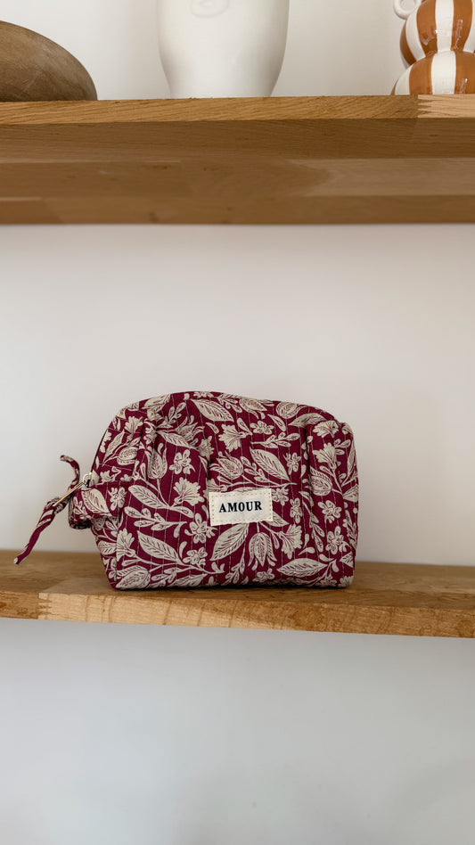 Trousse FLORAL rouge
