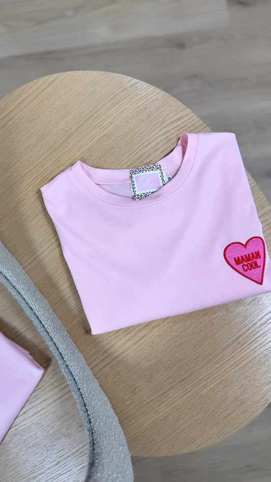 T-shirt MAMAN COOL rose