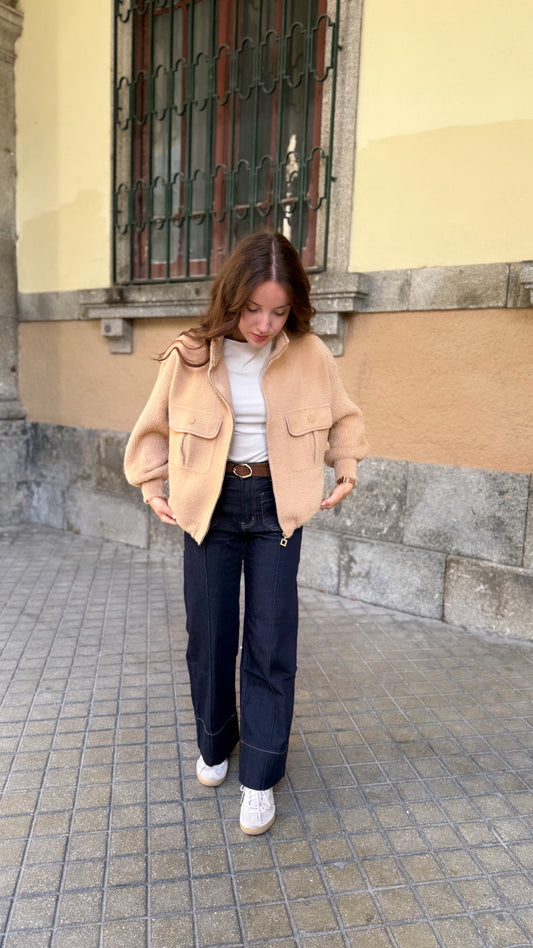 Veste douce camel