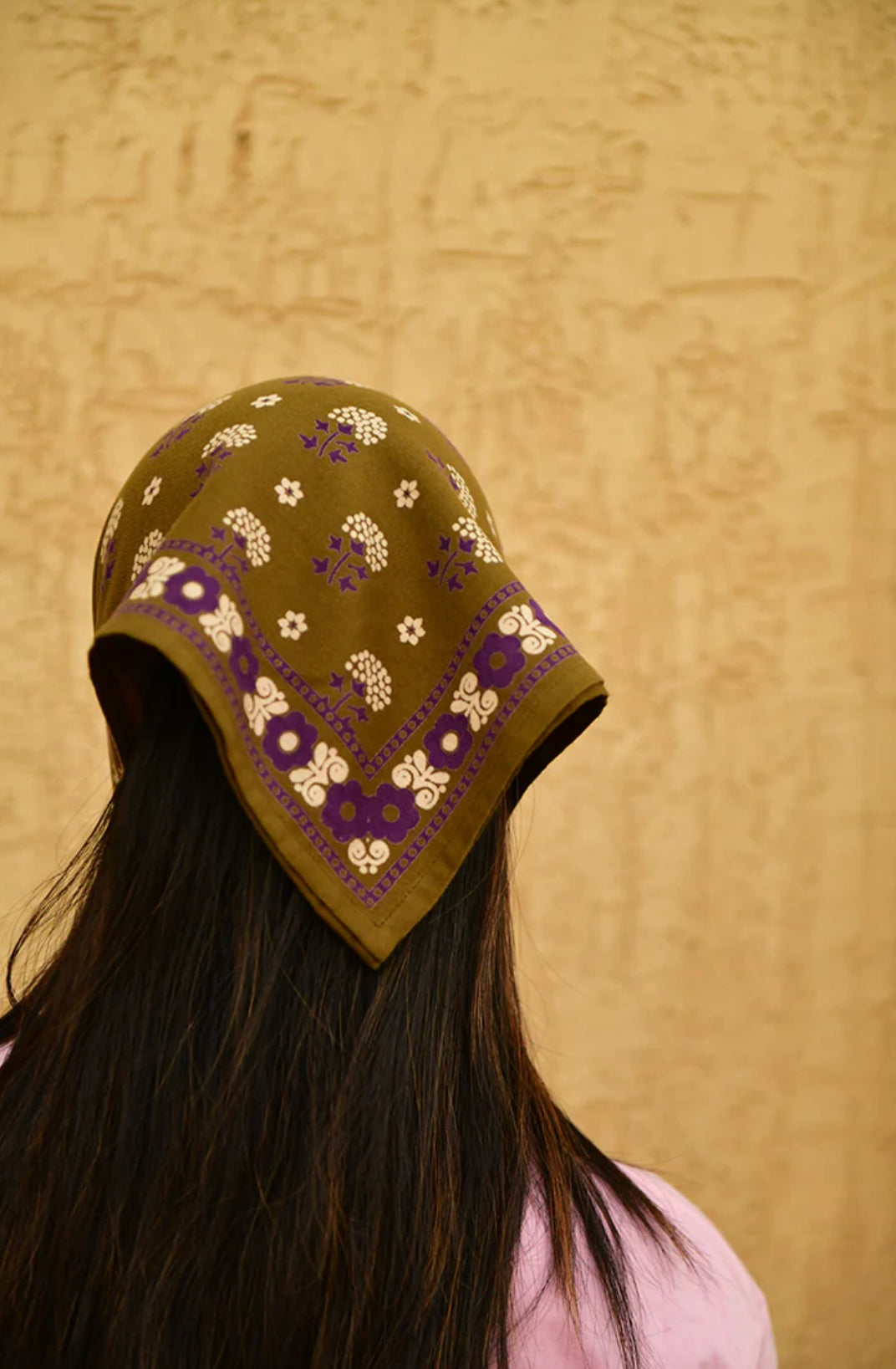 Petit Foulard Anastase olive