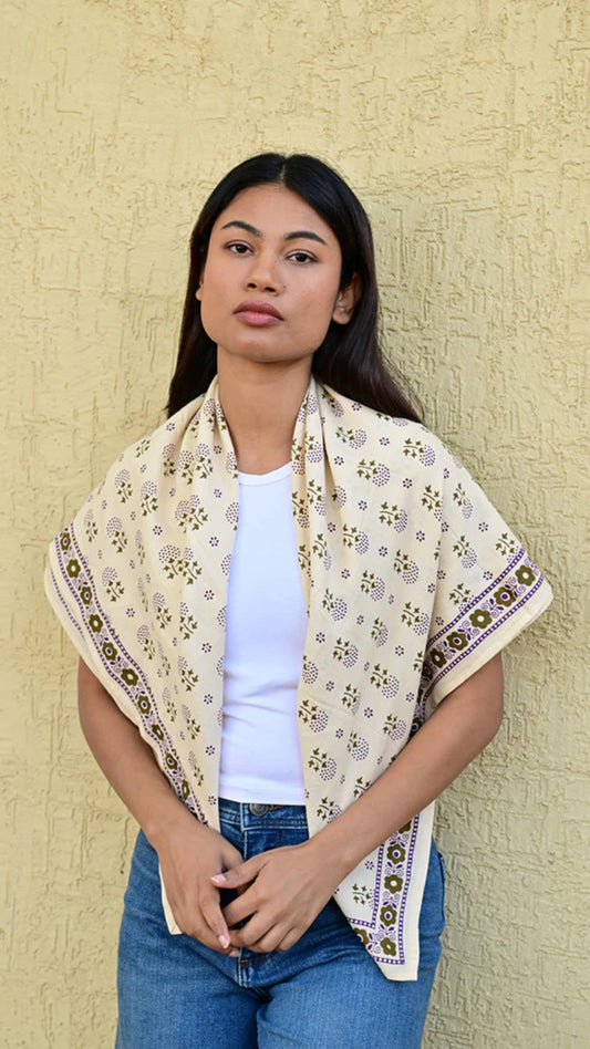 Grand foulard Anastase Latte