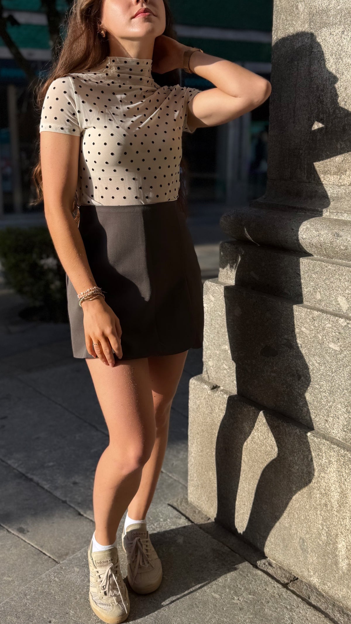 Jupe short JUNE marron