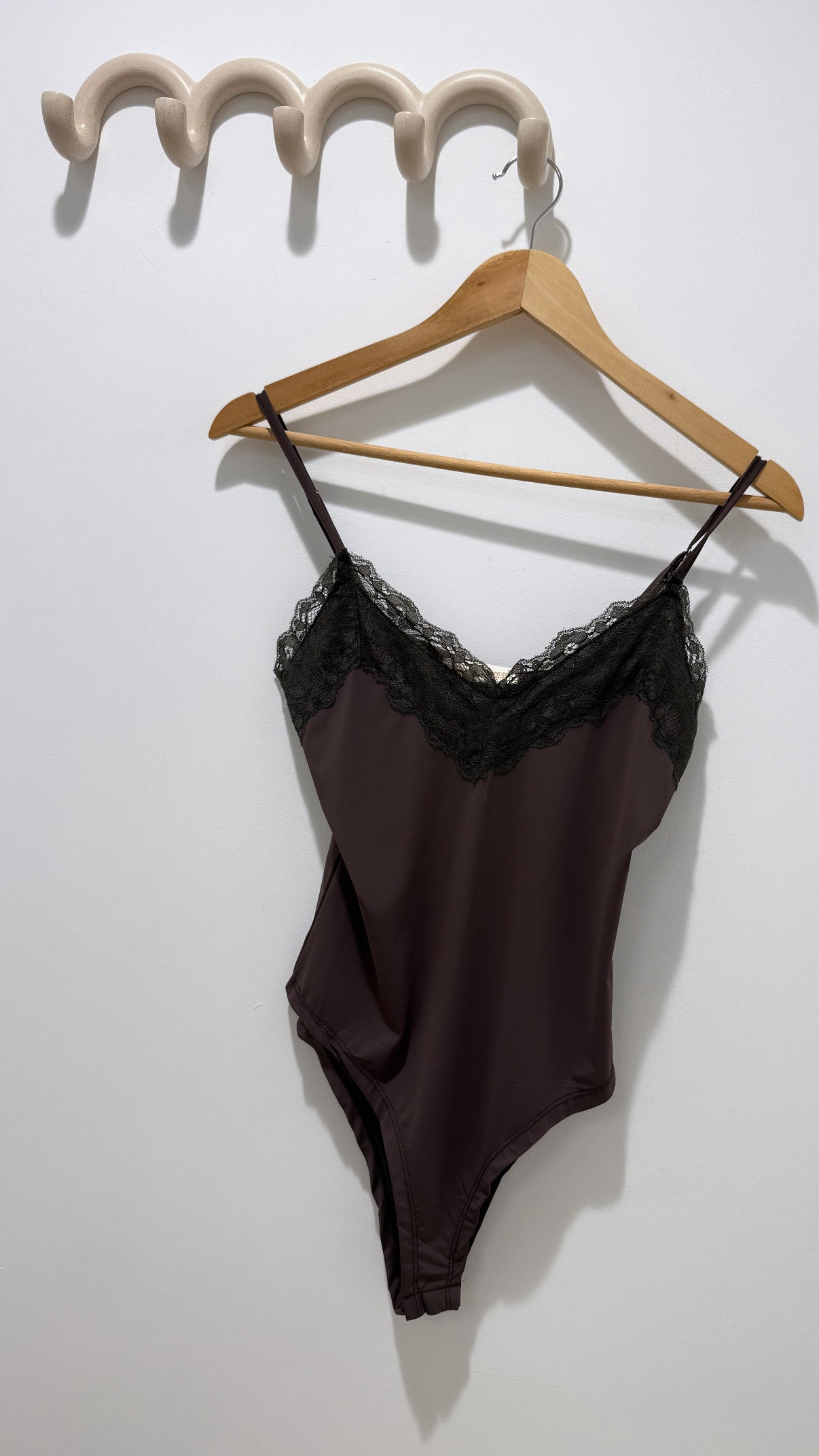 Body dentelle marron