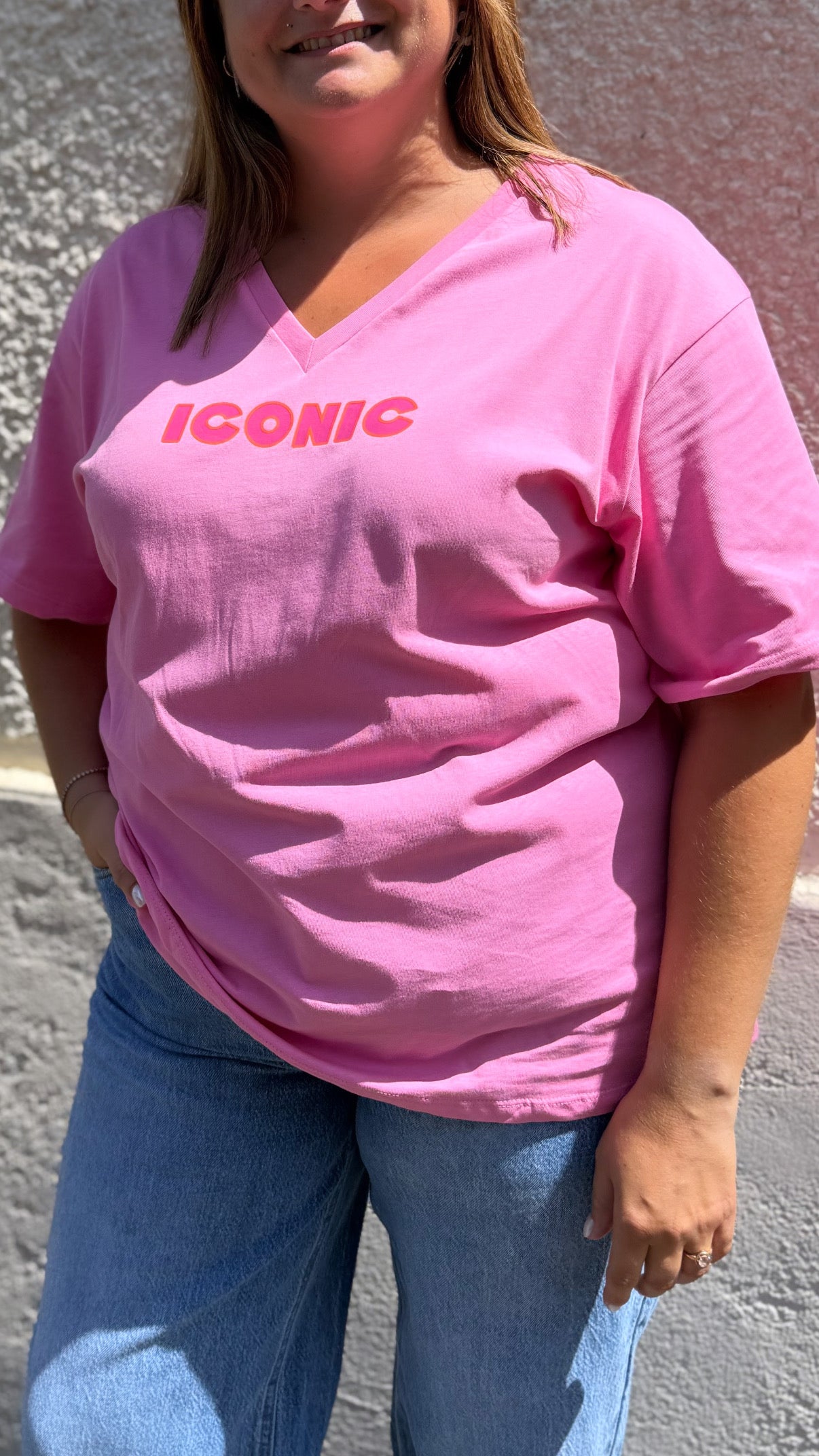 T-shirt Iconic fushia