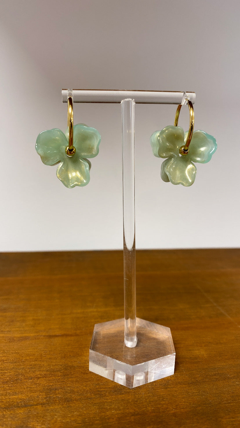 Boucles d’oreilles PERLA verte