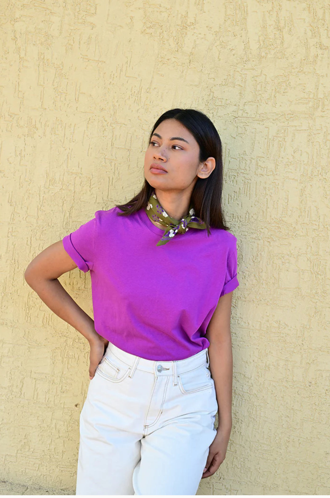 Petit Foulard Anastase olive
