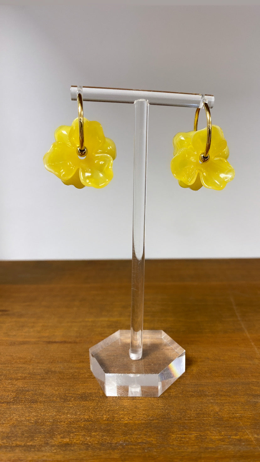 Boucles d’oreilles PERLA jaune