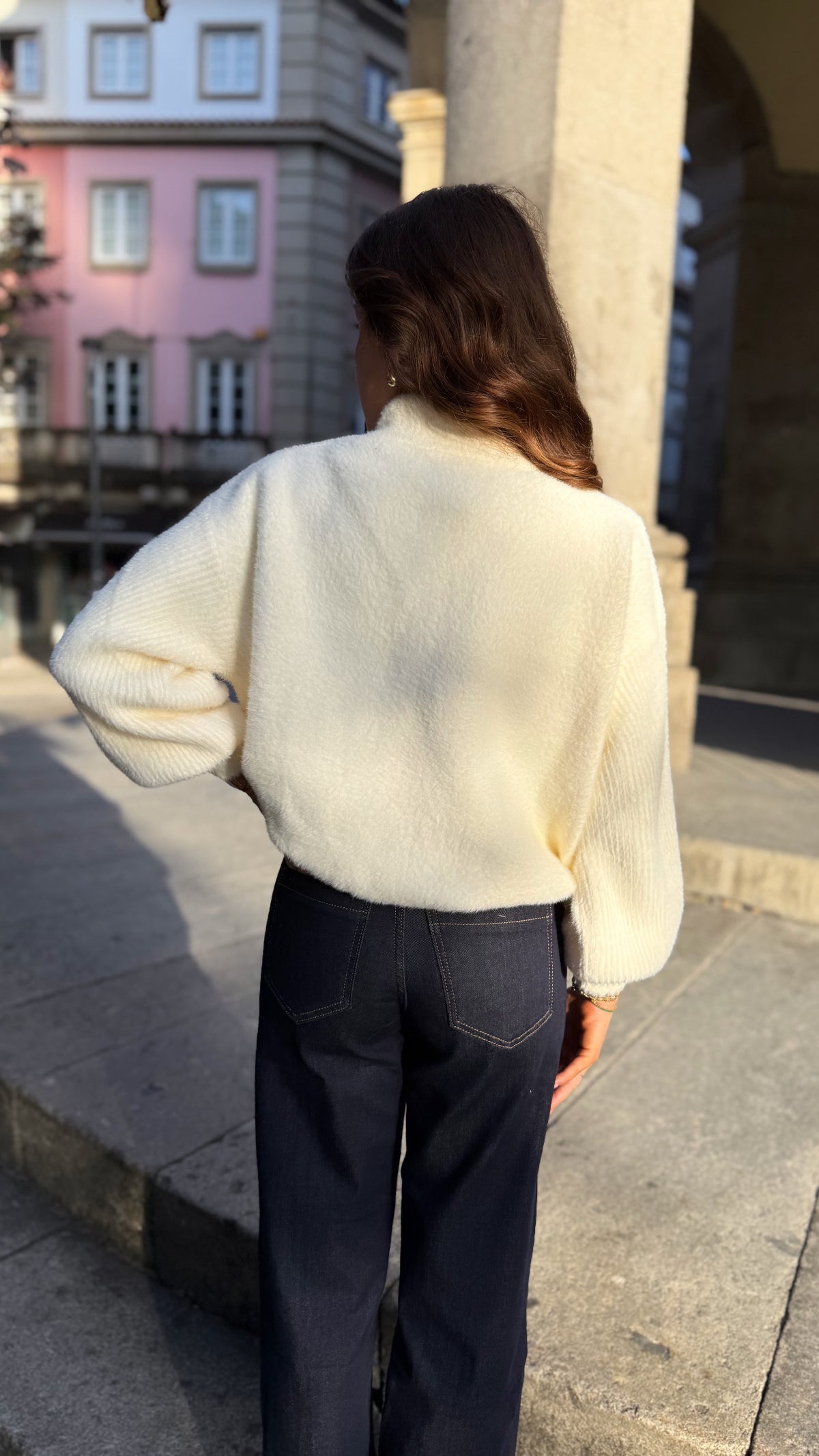 Veste douce écru