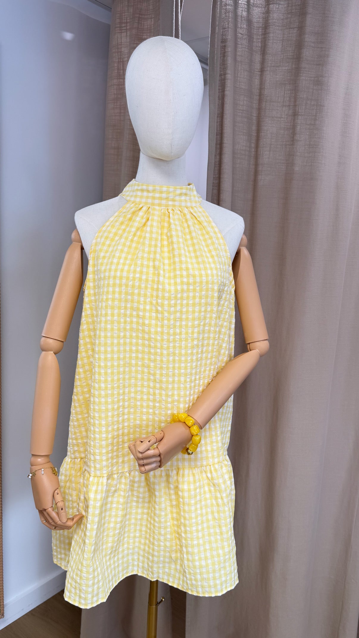 Robe vichy jaune