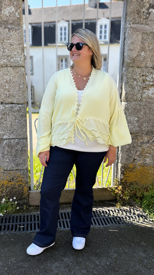 Gilet SWEETY curvy jaune