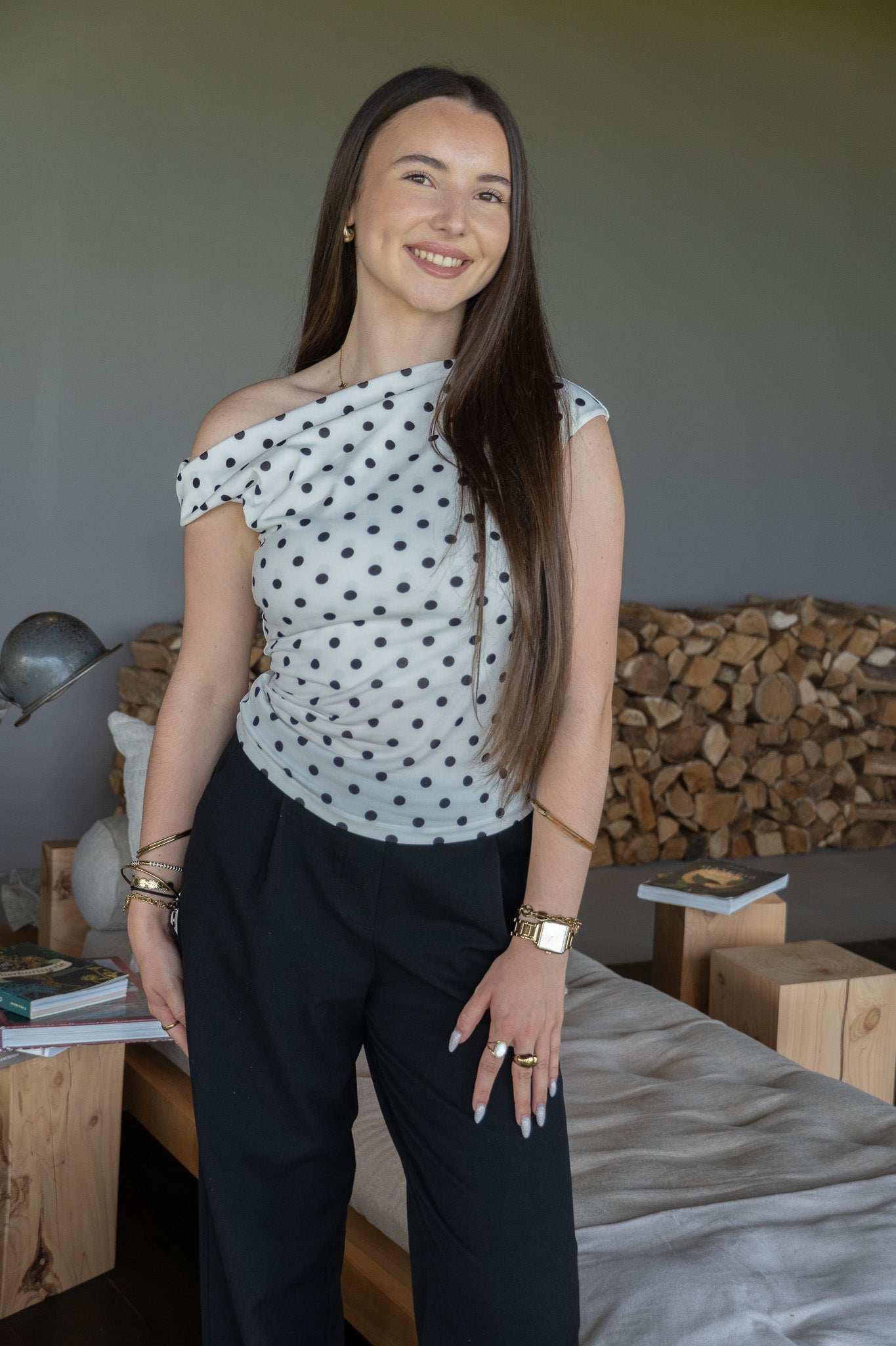 Top MIMI à pois