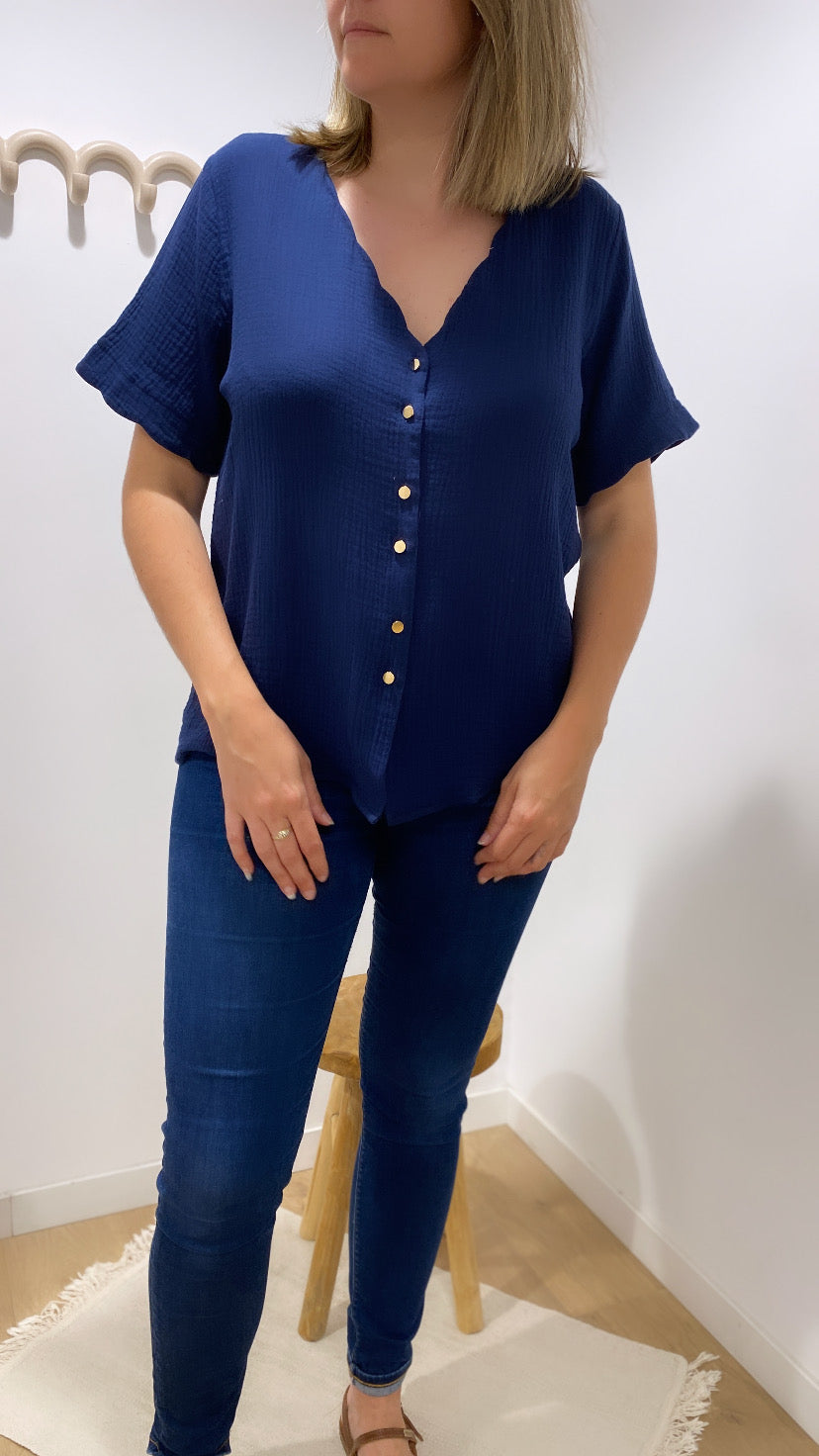 Blouse MIRA bleu marine