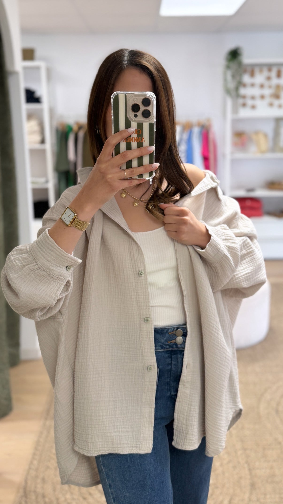 Chemise ROMA beige