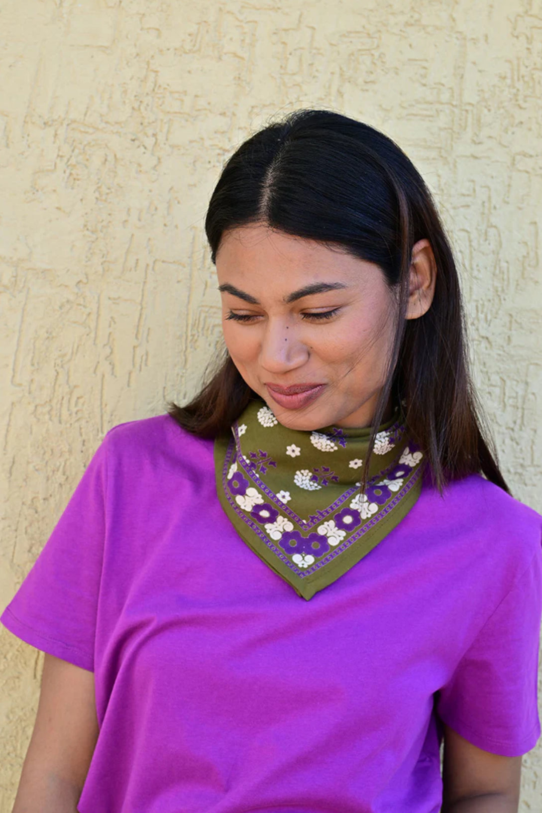 Petit Foulard Anastase olive